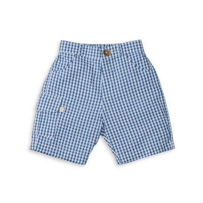 Tiny Twig Shorts - Blue Gingham