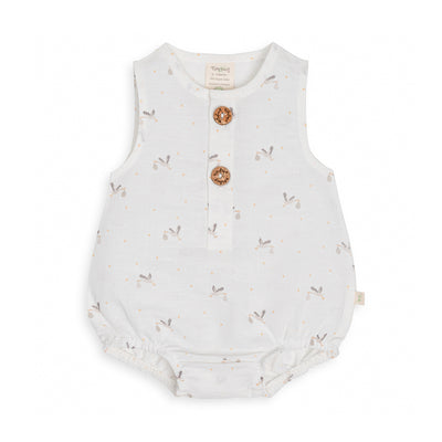 Tiny Twig Bubble Romper - Stork