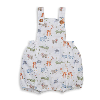 Tiny Twig Overalls w' Tee - Safari