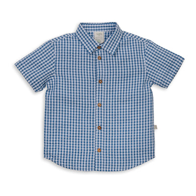 Tiny Twig Shirt - Blue Gingham