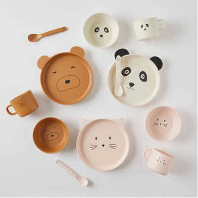 Jiggle & Giggle Animal Faces Bamboo Dinner Set