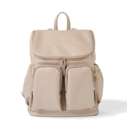 OiOi Faux Leather Nappy Backpack - Oat Dimple