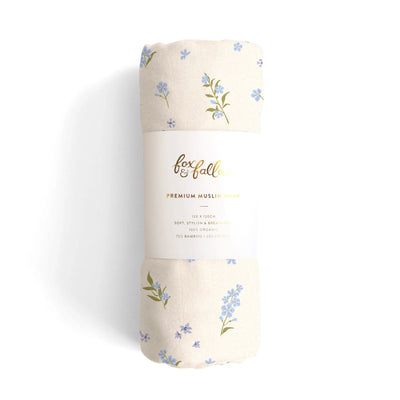 Fox & Fallow Organic Muslin Wrap - Forget Me Not