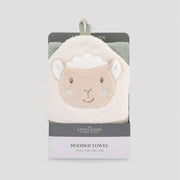 The Little Linen Company Character Baby Hooded Towel - Farmyard Lamb