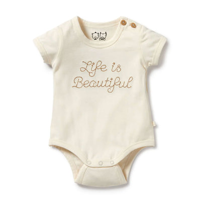 Wilson and Frenchy Life is Beautiful Organic Bodysuit