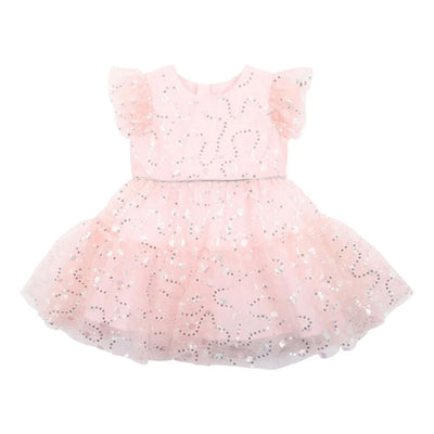 Bebe Party Sparkle Frill Dress