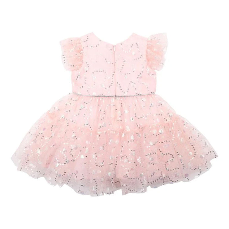 Bebe Party Sparkle Frill Dress