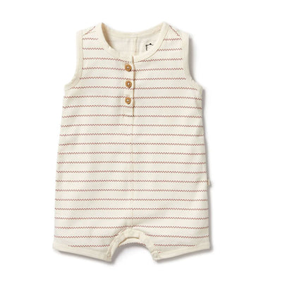 Wilson and Frenchy Squiggle Organic Henley Growsuit