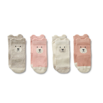 Wilson & Frenchy Girls Organic 4 Pack Baby Socks