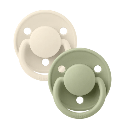 Bibs De Lux Silicone Pacifier- Sage/Ivory