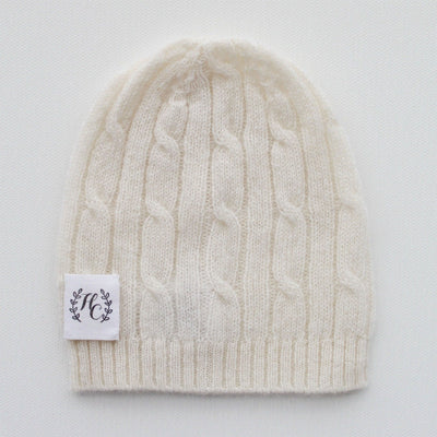 Heirloom Cashmere Baby Beanie - Snow