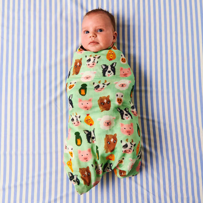 Kip & Co Farm Friends Bamboo Swaddle