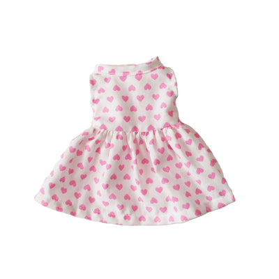 Alimrose Small Doll Dresses - Pink Hearts