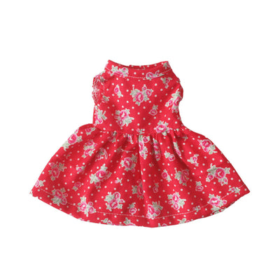 Alimrose Small Doll Dresses - Red Floral