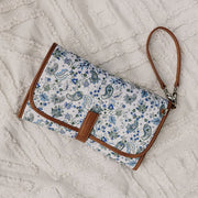 OiOi Nappy Clutch - Blue Paisley/Tan